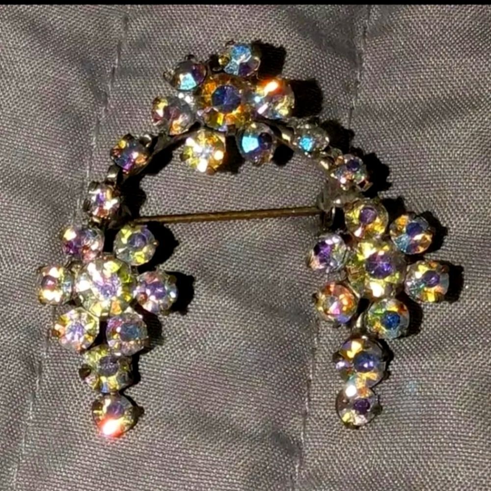 Vintage Austria Crystal Brooch